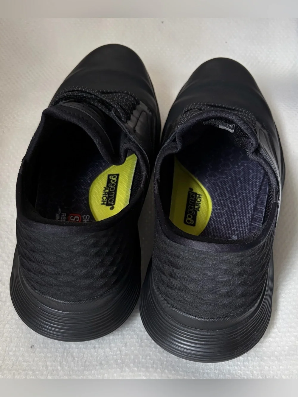 Skechers Black  Leather‎ Men's Slip-Ins Casual Loafer Sz 13